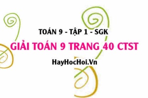 Giải Toán 9 trang 40 tập 1 Chân trời sáng tạo SGK